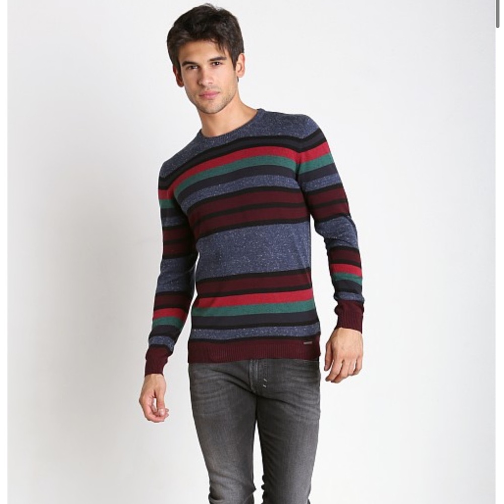Diesel K Striped Crewneck Sweater SZ XL - Picture 5 of 5
